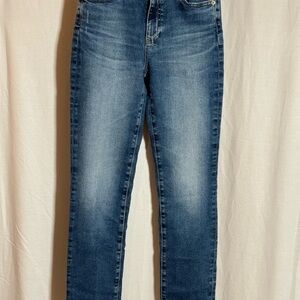 AG Adriano Goldschmied Mid-Rise Slim Straight Jeans